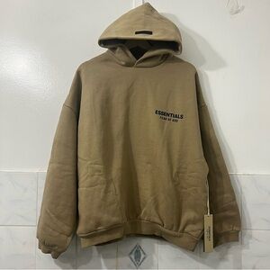 NWT Fear of God Essentials Desert Sand Hoodie Size Small Streetwear Oversized